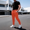 thumbnail image 5 of Yungyresw Men's Slim Jogger Pants Tapered Athletic Sweatpants For Jogging Running Gym Workout Comfortable Casual Fall Outfits Saffron XL, 5 of 8