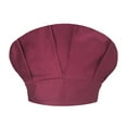 thumbnail image 1 of Casquette Unisexe de Couleur Unie Cuisine Traiteur Toque de Chef Anti-Huile Chapeau Bouffant, 1 of 2