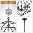 thumbnail image 5 of Prominence Home 2 Pack 5 Light Chandelier Pendant Lighting Fixture, Heleo, Black, 5 of 8