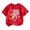 00-Red#591, variant on Kiijoy Toddler Girls T-Shirt Pencil Graphic Cute T Shirt Kids Short Sleeve Top, Beige, Sizes 2-3