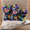 thumbnail image 2 of 2 Pack Throw Pillow Covers Colors Splashes Turtle Flowers Pattern Decorative Pillow Cases Home Decor Square 18x18 Inches Pillowcases, 2 of 7