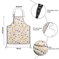 thumbnail image 3 of Yellow Pink Lemon Fruit Leaves White Pattern Kids Aprons for Girls and Boys,Adjustable Neck Strap Toddler Aprons for Kids Cooking Baking, 3 of 6