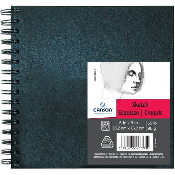 Cuaderno de bocetos Canson Artist Series encuadernado con alambre, 16 x 15 cm, 160 páginas