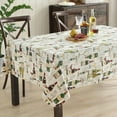 thumbnail image 6 of Wine Bottles and Tasting Print 52 x 70 inch Rectangle Vinyl Flannel Backed Holiday Party Tablecloth, 6 of 9
