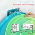 thumbnail image 2 of Estante para lavabo de acero inoxidable, gancho para lavabo multifunción, gancho adhesivo sin costuras para inodoro, para colgar en la pared, no magnético, 2 of 4