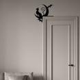 thumbnail image 2 of Craftnamesign Cat On The Moon Metal Door Corner, Door Frame Decoration, Halloween Decor, 2 of 4