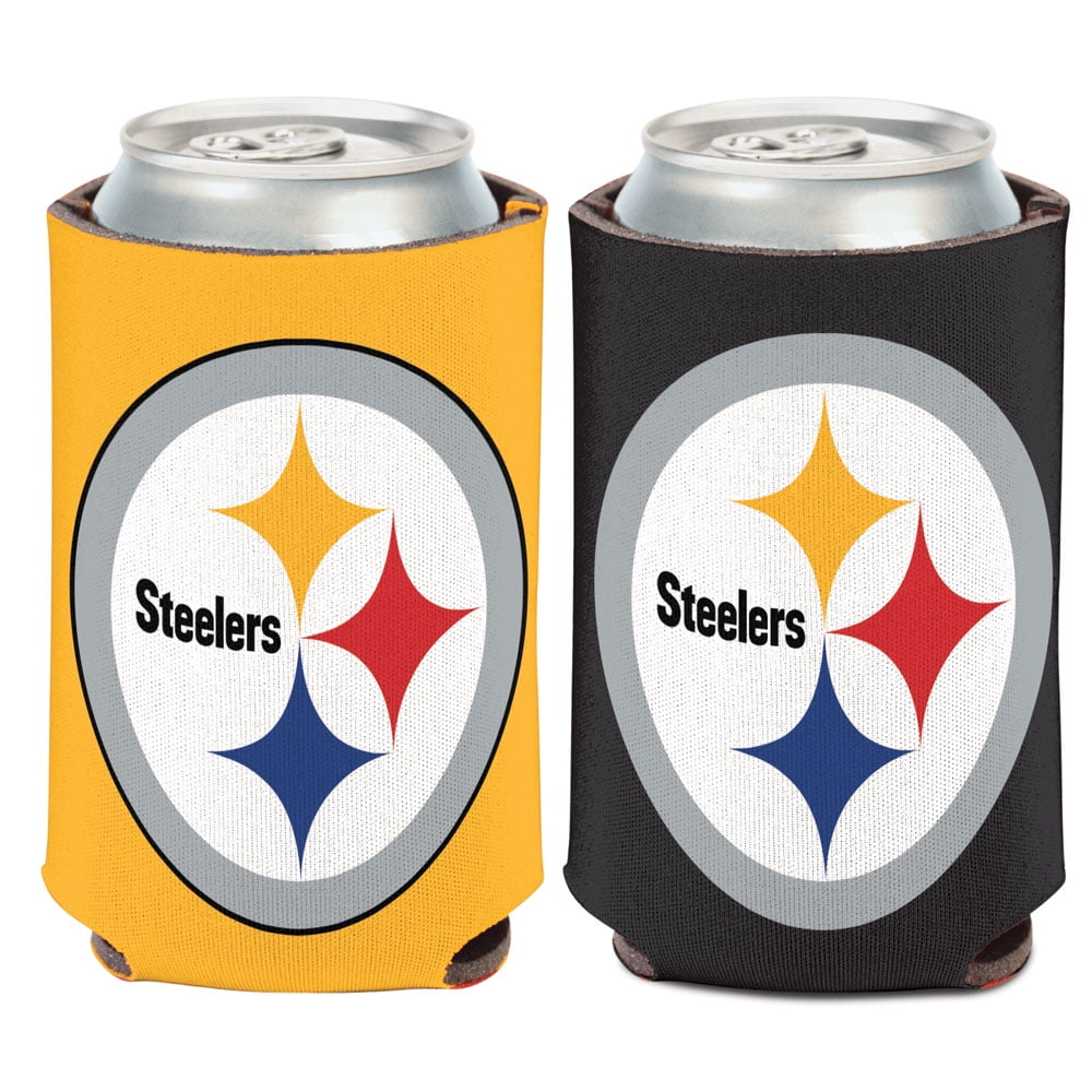 NFL Pittsburgh Steelers 2 Color 12oz Can Cooler, Collapsible