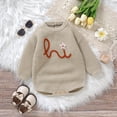 thumbnail image 4 of Baby Bear Jumpsuit Baby Long Sleeve Straps with Love Printed Skirt Skirt for Romper Baby Girls Cute Kitty Kids Suspender Skirt Z0J-Khaki, 0-3 Months, 4 of 9