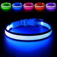 thumbnail image 1 of USB LED Dog Collar Lights - Adjustable Comfortable Soft Mesh Safety Collar Dogs, Colorful Lights for Nighttime Visibility,Blue,L, 1 of 7