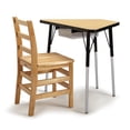 thumbnail image 3 of Tall Trapezoid Desk - Maple/Black/Black, 3 of 7