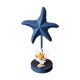 thumbnail image 5 of Decoración de estrella de mar de madera Figura de estrella de mar Arte Artesanía Adorno náutico de escritorio para Azul, 5 of 9