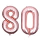 thumbnail image 1 of KAKOWELY Globos gigantes de aluminio de 40 pulgadas con el número 80 para fiestas, festivales, cumpleaños, aniversarios, suministros para fiestas, accesorios fotográficos, 1 of 4