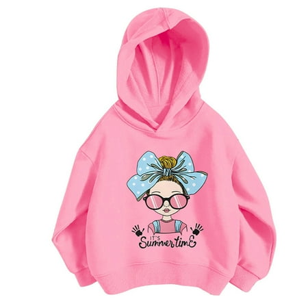 

Bjutir Toddler Girls Sweatshirts Kids Sports Shirt Boy Casual Print Personality Hoodie Pullover Hooded Sweatshirt With No Pocket Suitable For Teen Pink 7-8 Years