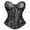 Black-04, variant on Women's Lace Waist Corset Shapewear - Bustier Push Up Lingerie Embroidered Bodysuit Top
