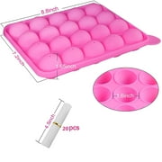 LLGLTOMO 20 - Cup Non-stick Silicone Lolly Pop Party Cupcake Baking Molds