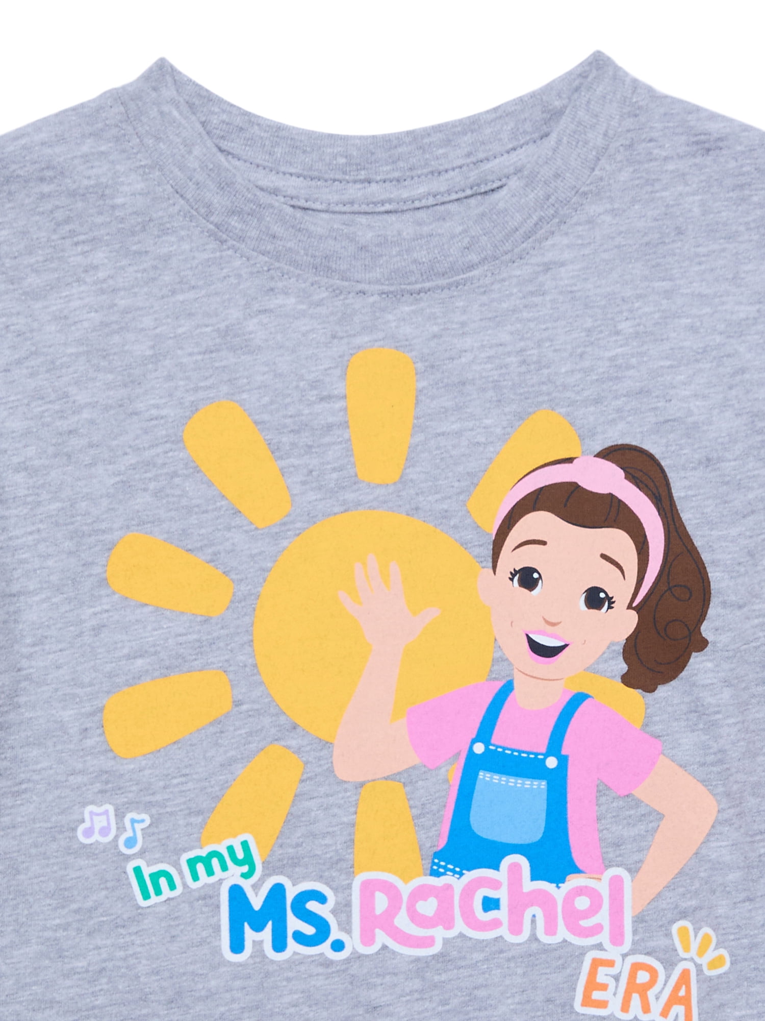 Ms. Rachel Toddler Graphic Crewneck Tee with Short Sleeves, Sizes 12M-5T