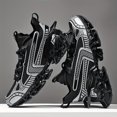 thumbnail image 5 of Men's Trendy Blade Type Shoes Shock Absorption Striped Comfy Outdoor Running Workout Hiking All Seasons, 5 of 8