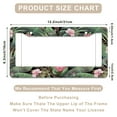 thumbnail image 3 of 1 Pcs Tropical Plants And Flowers License Plate Frame License Plate Frame,License Plate Cover for Car Decorative Parts,Aluminum License Plate Bracket Holder Rust-Proof for US Standard Car, 3 of 8