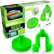 Marble Genius Marble Rails Bases: 5 Piece Marble Run (3 Small Round Bases, 2 Wide Arches), Add-Ons for Use with Marble Rails Playsets, Includes Online App and Full-Color Instructions, Ages 8 and Up
