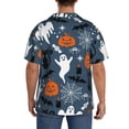 thumbnail image 3 of Honeii Halloween for Men's Short-Sleeved Button-Up Collared Shirt Featuring A Pocket, Perfect for Beach Vacations, And Travel Adventures.-Large, 3 of 5