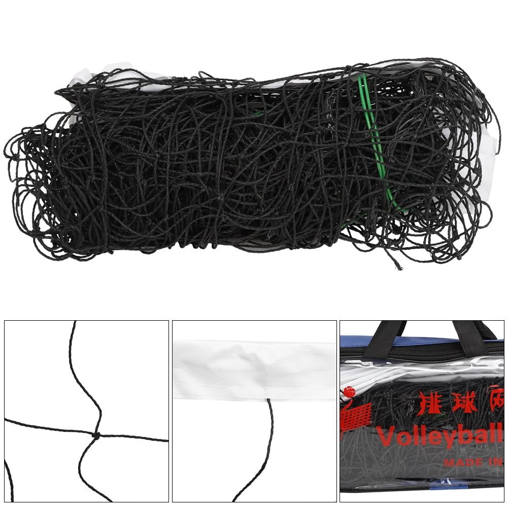 Suodoka Standard Beach Volleyball Net Professional Covered Edge Steel Wire Rope Training Net 14.17 inches / 36 cm