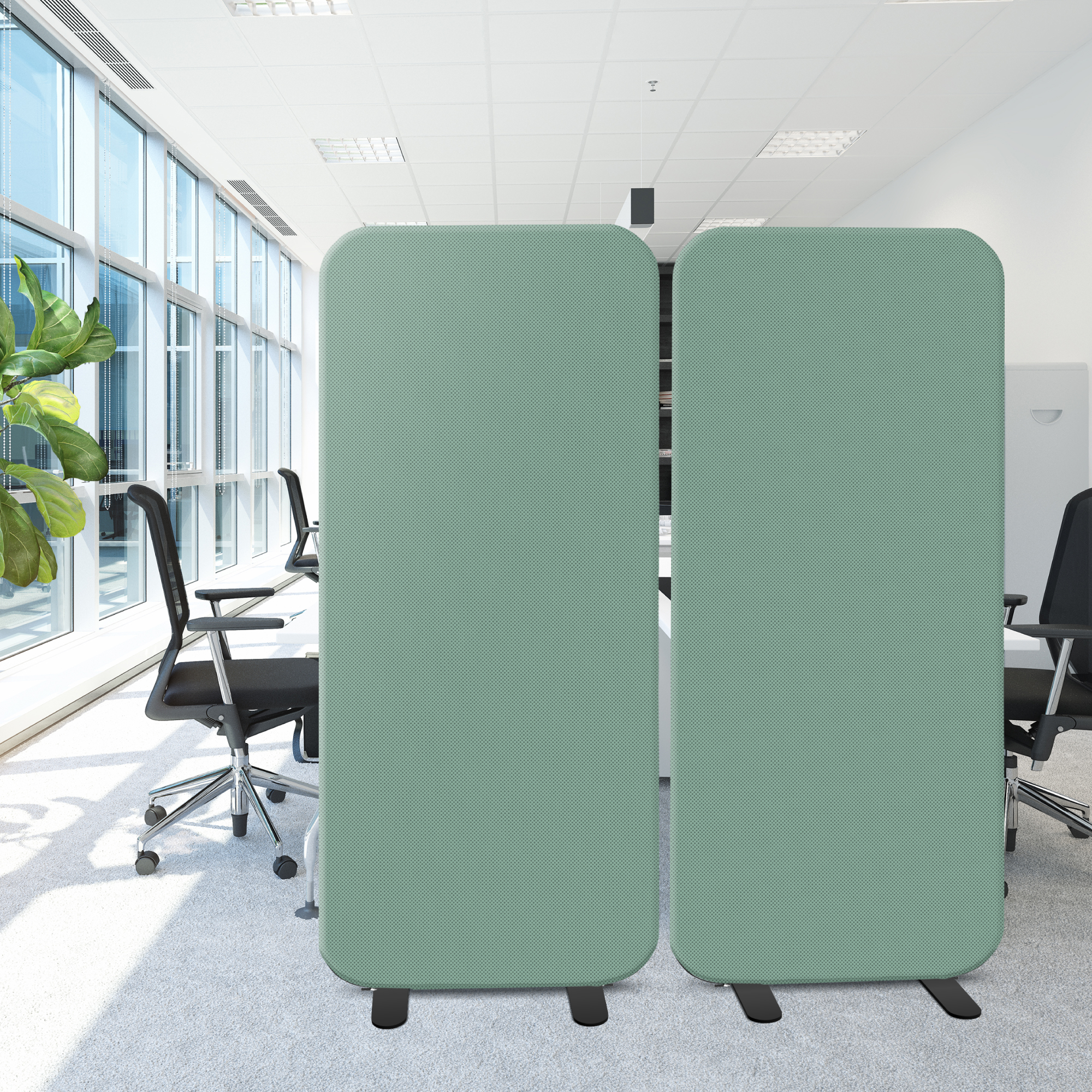 DECOLAB Freestanding Room Divider Panel, Portable Room Partition for Home, Office, Living, Bedroom, 29"x65", Aqua