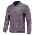 thumbnail image 2 of Mens Sequins Casual Zipper Party Bomber Jacket, 2 of 4
