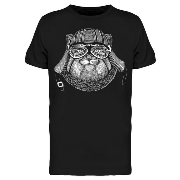 Biker Manul T-Shirt Men -Image by Shutterstock, Male XX-Large