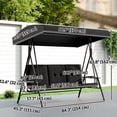 thumbnail image 3 of Outsunny 3-Seat Patio Swing Chair with Adjustable Canopy and Side Tray, 3 of 10