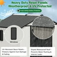 thumbnail image 6 of EAGLE PEAK 8' x 8' Resin Outdoor Patio Lockable Storage Shed, All-Weather Plastic Garden Shed with Floor and Windows, White/Gray, 6 of 10