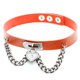 thumbnail image 1 of Minnieouse Punk PU cuero gargantilla cadena colgante corazón collares mujeres niñas gargantilla señora regalo joyería Ropa, zapatos y accesorios Miscelánea Naranja Minnieouse PS11278-15, 1 of 6