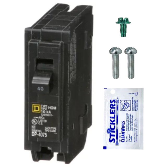 Interruptor termomagnético FalconSupply HOM140 de 40 A, 120 V, un polo