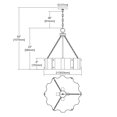 thumbnail image 6 of Elk Home 21-Inch Wide Clausten Chandelier, Contemporary, Matte Nickel, 6 of 6