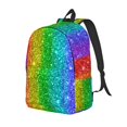 thumbnail image 1 of Disketp Glitter Rainbow Mochila de Lona Estampada, Mochila Escolar de Viaje Ligera para Estudiantes y Portátil-Small, 1 of 5