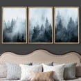 thumbnail image 3 of wall26 Framed Canvas Print Wall Art Set Film Grain Effect Fog Over Pine Tree Forest Nature Wilderness Modern Art Rustic Landscape Relax/Calm Cool for Living Room, Bedroom, Office - 16"x24"x, 3 of 5