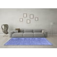 thumbnail image 3 of Ahgly Company Machine Washable Indoor Square Abstract Blue Contemporary Area Rugs, 6' Square, 3 of 4