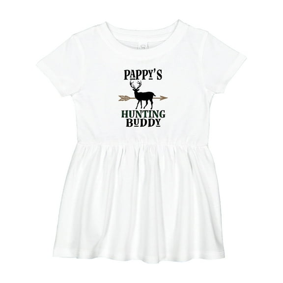 Inktastic Pappys Hunting Buddy Bow Hunter Girls Baby Dress