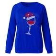 thumbnail image 4 of jsaierl Christmas Sweatshirts for Women Cute, Womens Casual Loose Sweatshirt Christmas Red Glass Long Sleeve Shirts Loose Soft Pullover Shirts, 4 of 4