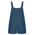 thumbnail image 7 of Oplxuo Rompers for Women Summer Adjustable Strap Denim Bib Overalls Loose Sleeveless Casual Shorts Jumpsuit with Pockets, 7 of 7