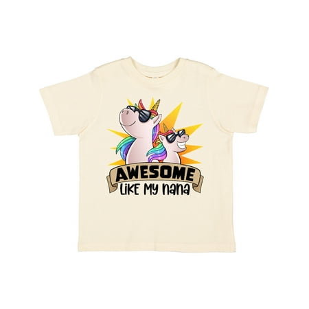 

Inktastic Awesome Like My Nana Cute Unicorn Family in Sunglasses Gift Toddler Boy or Toddler Girl T-Shirt