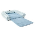 thumbnail image 2 of NICOLE MILLER NEW YORK PET Kendall Fluted Geo Cozy Couch Protector Pet Bed, Cozy & Calming, Water Repellent, Non-Slip Bottom, Machine Washable, Blue, Large 40"x23"x4", 2 of 12
