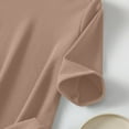 thumbnail image 4 of Hvyesh Short Sleeve Turtleneck Shirt Women Ribbed Shirt Mock Neck Fitted Tee Top Business Casual Tops for Women Dressy Cute Tops, 4 of 9