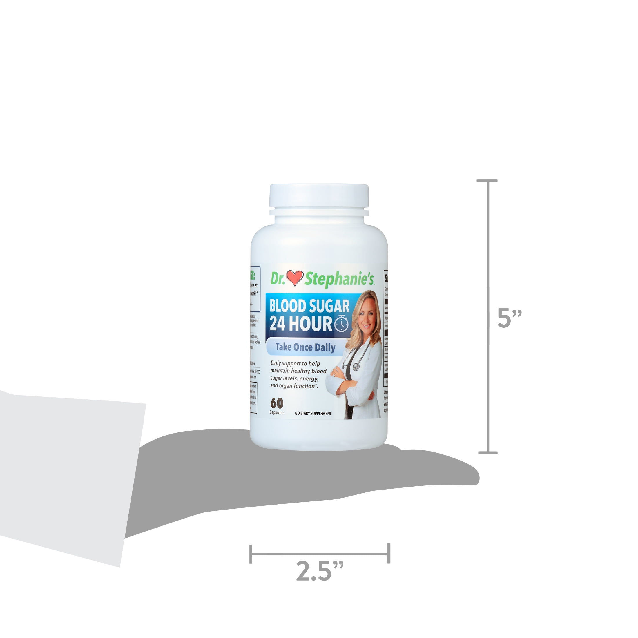 (3 pack) Dr. Stephanie's Blood Sugar 24 Hour Daily Support Supplement - Pancreas Support with Cinnamon