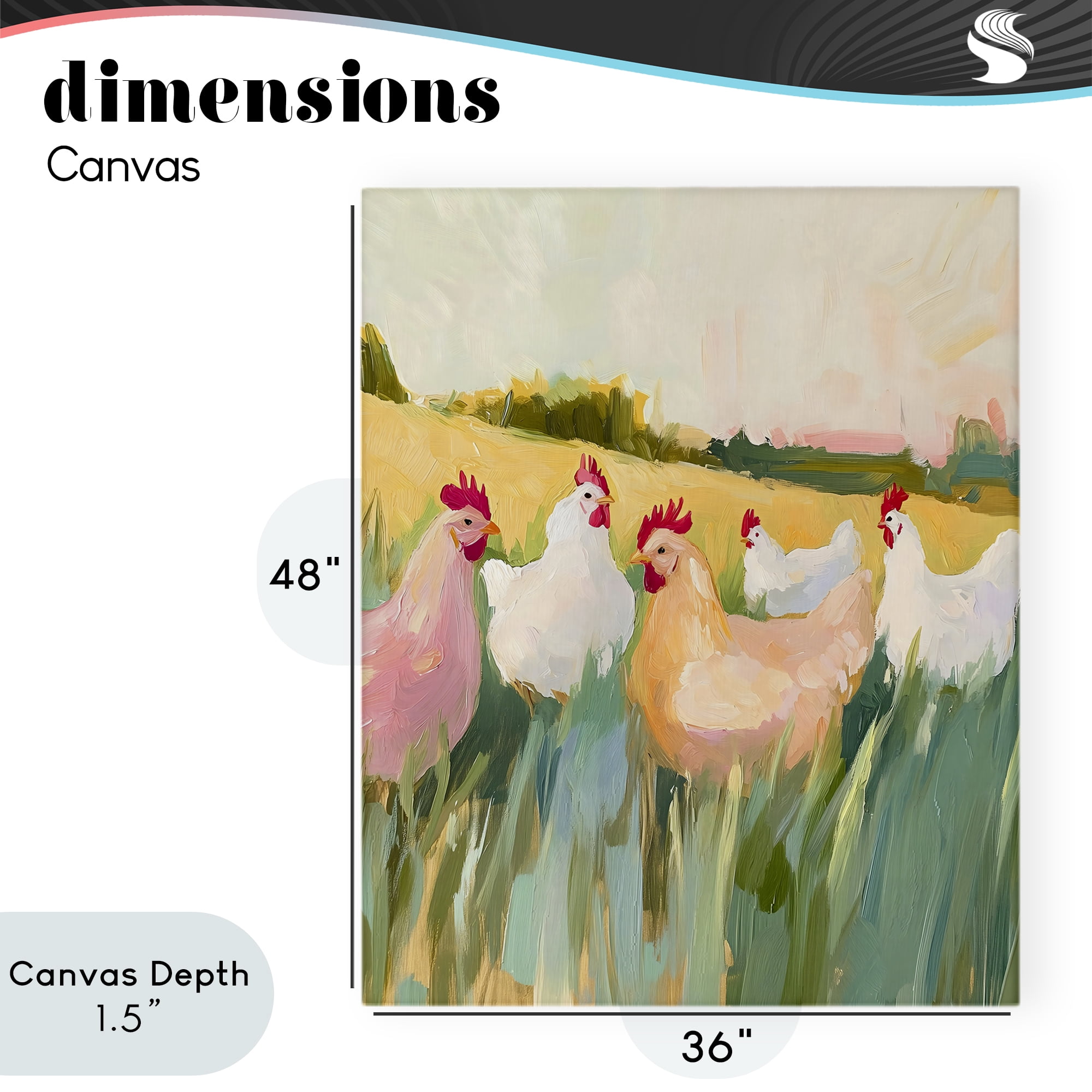 Stupell Industries Sunlit Flock of Chickens Canvas Wall Art, design by The Prints Vibe