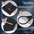 thumbnail image 3 of Conjunto de corbatas negras para hombre, incluye accesorios para prendas de vestir: corbata, gemelos, pasador de corbata plateado, pañuelo de bolsillo negro., 3 of 7