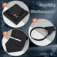 thumbnail image 3 of Conjunto de corbatas negras para hombre, incluye accesorios para prendas de vestir: corbata, gemelos, pasador de corbata plateado, pañuelo de bolsillo negro., 3 of 7