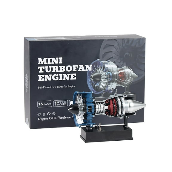 DM122 Turbofan Engine Model Kit, 170PCS All-Metal DIY Assembly High-Fidelity Turbofan Engine for Aircraft Model, Physics Education Experiment Display for Enthusiasts