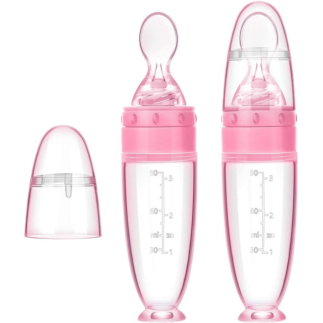 piezas de biberón de silicona para bebé, cuchara, alimentador de comida para bebé con Base de pie para bebés de 0 a 24 meses, dispensador y alimentador Adepaton WMZY-208-2