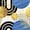 Blue Gold, variant on Castle Fairy Boho Tropical Leaf Bed Sheets 4pcs for Kids, Geometric Print King Sheets for Bedroom, Black Gold
