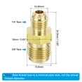 thumbnail image 2 of Uxcell 1/4 SAE Male x 3/8 SAE Male Brass Flare Union Connector, 2 Pcs Gas Adapter Brass Tube Coupler Pipe Fitting, 2 of 6